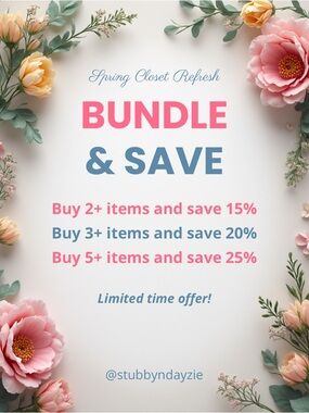 Spring Bundle & Save Graphic - Pink and Blue Floral Promo